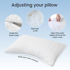 Höhen verstellbar Ergonomisch geschreddert Memory Foam Bett kissen Großhandel <span class=keywords><strong>Crescent</strong></span> Moon Shape <span class=keywords><strong>Shaped</strong></span> Foam Nacken kissen zum Schlafen - Product Image 6