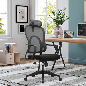 Barato al por mayor ajustable con reposacabezas diseño moderno empleado silla de oficina de malla giratoria ordenador silla de oficina - Product Image 1