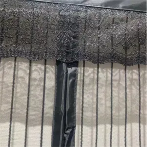 Cortina de tela de malha de fibra de vidro para porta magnética DIY por atacado Cortinas de porta de marca OEM