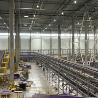 Système de tri à courroies croisées Truelisort, directement de l'usine, pour entrepôts logistiques et hubs de tri de colis, avec disposition personnalisable