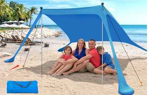 Carpa de Playa Plegable Ligera para 6 Personas, Protección Solar, para Verano - Product Image 6