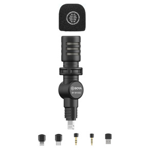 BOYA BY-M110 Mini Microphone À Condensateur 3.5mm TRRS microphone pour Téléphone portable ordinateur portable tablet Vlog Diffusion Vidéo D'enregistrement - Product Image 1