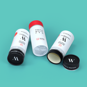 Poudre de blanchiment des dents cosmétique, Design de luxe personnalisé, cylindre cadeau de soins de la peau, emballage en tube de carton - Product Image 5