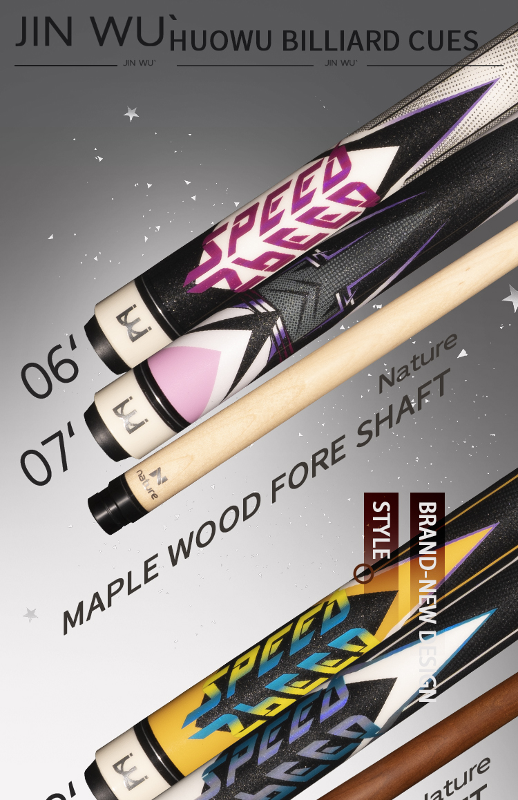 BLUE CARDAMOM Billiard Cues - Huowu Full Series (6789 Models) for