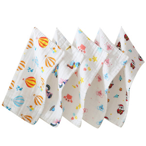 Toalla de Bebé Rectangular de Gasa de Algodón de Seis Capas, 25*50cm, con Diseño de Dibujos Animados Impresos, Tela Jersey, Toalla de Baño para Recién Nacidos, Fujian, China - Product Image 5