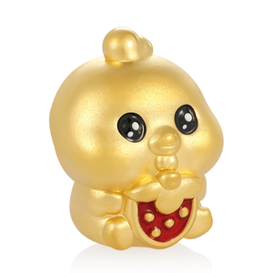 Cultura del zodiaco chino 24K oro micro-duro oro puro frambuesa pulsera en forma de pollo con cuentas joyería de oro de gama alta - Product Image 2