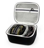 Étuis rigides en EVA semi-imperméables durables avec fermeture à glissière pour le rangement des protège-oreilles, accessoire de chasse certifié CE
