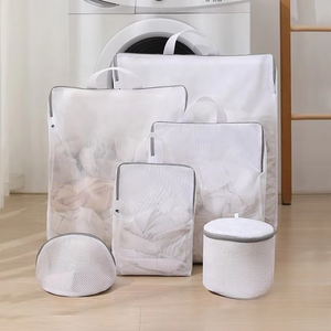 Logotipo personalizado, venta al por mayor, bolsas de lavado de ropa de malla fina <span class=keywords><strong>para</strong></span> lavado a máquina, <span class=keywords><strong>bolsa</strong></span> de protección de sujetador de ropa multifuncional de gran capacidad - Product Image 1
