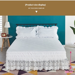 Falda de Cama Individual de Verano, Color Sólido, Estampado de Plantas, 100% Poliéster, 200 Hilos, Cubrecama Elástico Desechable, Venta al por Mayor - Product Image 4