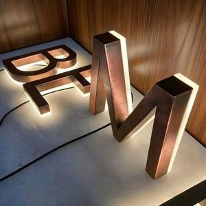 Custom Design Stainless Steel LED 3D <b>Letter</b> Store Sign with Backlight for Outdoor/Office Use - Product Image 2