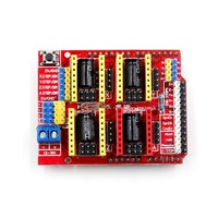 HSW CNC Shield V3 Papan Ekspansi Mesin Ukir A4988 Aksesori Printer 3D Papan Penggerak Motor Stepper A4988