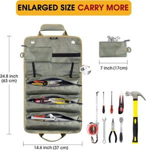 Bolsa de Herramientas Plegable con Ruedas, Diseño Cuadrado, de Tela de Poliéster Resistente para Exteriores, Organizador de Almacenamiento Profesional, en Oferta - Product Image 1
