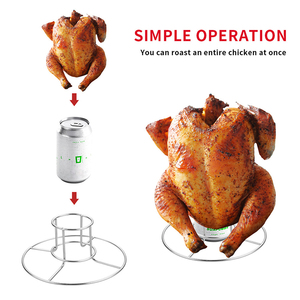 Soporte Vertical de Acero Inoxidable para Asar Pollo en Lata de Cerveza, para Parrilla, Horno, Ahumador, para Acampar al Aire Libre - Product Image 3