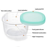 Conteneur alimentaire en silicone de qualité alimentaire Refine Factory, petit récipient de stockage hermétique avec couvercle, marquage de mesure clair, compatible congélateur, bol pour bébé