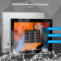 PC Táctil Industrial de 15 Pulgadas 4:3 de Alto Brillo, IP66 Resistente al Agua, al Polvo y a las Vibraciones, Panel de Control Integrado
