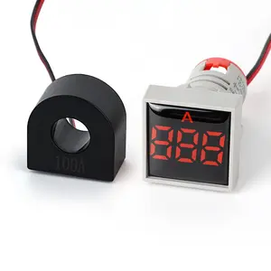 CLEI 22mm Digital Display Mini Ammeter 0-100A Display LED Circular Ammeter