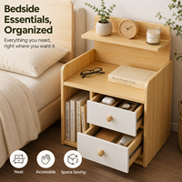 Table de Chevet Moderne Simple avec Rangement, Petite Table d'Appoint Nordique pour Chambre à Coucher, Vente en Gros