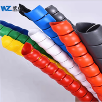 Manchon en silicone ignifuge et résistant aux hautes températures |   Protecteur de tuyau hydraulique industriel |   Gaine spirale de protection pour faisceau de câbles