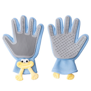 Gants de toilettage pour animaux de compagnie Hippie Dog, en silicone double face, pour chats à poils longs, peigne de massage pour l'élimination des poils de chat - Product Image 1