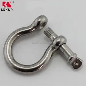 Precision Casting European Type Large Shackle D Ring Anchor Shackles Stainless Steel 304/316 Bow Shackle With Screw Collar Pin