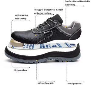 DSYX High-end Designer Unisex Industrial <b>Safety</b> <b>Shoes</b> Steel Toe Protection Breathable Anti Puncture Slip Resistant Light Weight - Product Image 2