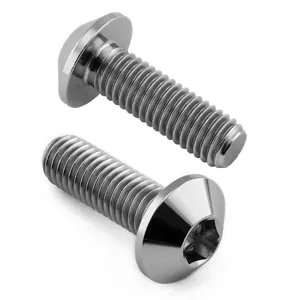 Manivela de titanio M5X35 para bicicleta de montaña, tornillo de cabeza hexagonal para cabeza de disco de motocicleta, suspensión de desviador, color arcoíris, M7X32 BBS, Perno de titanio