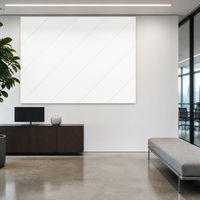 Panel Dinding PVC Anti Api, Anti Jamur, Artistik, Hemat Biaya, untuk Latar Belakang TV Sofa di Apartemen
