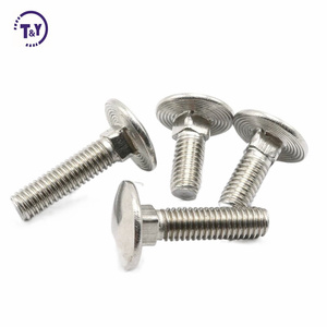 Polished Stainless Steel 304 316 Decorative coach Insert Screws Fine Thread Long Neck <strong>Carriage</strong> <strong>Bolts</strong> - Product Image 6