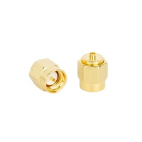 Adaptateur en laiton plaqué or Connecteur coaxial SSMA mâle Pin Jack mâle Pin 50 Ohms mâle Adaptateur RF