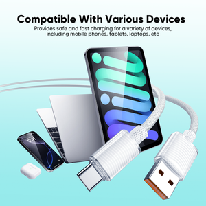 Cable de Carga <span class=keywords><strong>VIDVIE</strong></span> de 1.2m 6A, Cable de Datos USB <span class=keywords><strong>C</strong></span> de Alta Velocidad, Cable de Carga Súper Rápida <span class=keywords><strong>Tipo</strong></span> <span class=keywords><strong>C</strong></span> Trenzado para Huawei - Product Image 6