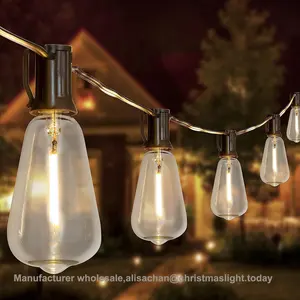 Cafe Patio LED Holiday Outdoor String Lights Outdoor Waterproof Vintage Bulb LED Light Strings Vintage Garden Light