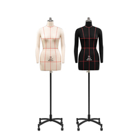 Buste Mannequin Couture Mi-Corps Adulte en Gros avec Support et Design Réglable pour Présenter des Styles de Mode Féminins