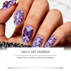 12 色美甲笔绘画涂鸦丙烯酸指甲油艺术美甲笔套装丙烯酸美甲绘画笔指甲胶护理笔 - Product Image 4