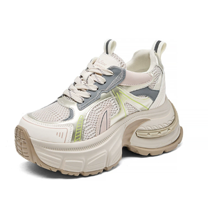 Sneakers <span class=keywords><strong>con</strong></span> <span class=keywords><strong>zeppa</strong></span> UP-2474J da donna che aumentano di altezza 8cm Casual <span class=keywords><strong>con</strong></span> lacci da passeggio <span class=keywords><strong>scarpe</strong></span> sportive traspiranti - Product Image 2