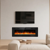 Cheminées électriques décoratives à LED avec télécommande, 50 pouces, style moderne, pour support TV, OEM ODM