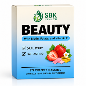 Bandes buccales de beauté de haute qualité à la vitamine E et au folate pour favoriser la croissance de cheveux plus forts, plus longs et plus sains – Bandes buccales à la biotine - Product Image 1