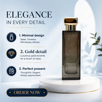 Vente flash - Flacon de parfum écologique de 60 ml bleu/gris avec pompe pulvérisatrice, logo/emballage personnalisé, en vente