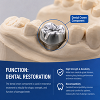 Usinage CNC 5 axes + tournage pour la réparation personnalisée des dents endommagées ou manquantes afin de restaurer la fonction d'occlusion