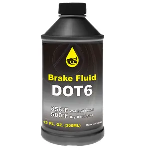 Meilleure vente 500ml 300ml Lubrifiants de frein entièrement synthétiques Automobile Dot4 Dot5 Dot6 Dot3 Moto Brake Mineral Fluid Lubrifiant Oil