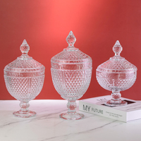 Hxglass Vente en gros de pots en verre transparent sans plomb faits à la main, résistants au four, avec couvercle, style méditerranéen, boîte à tampons, décoration de restaurant, thé, sucre