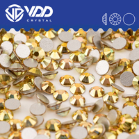 Strass en verre VDD 125 Sun Shine SS4-SS50, cristaux à dos plat, pierres scintillantes pour la décoration d'ongles et les loisirs créatifs DIY