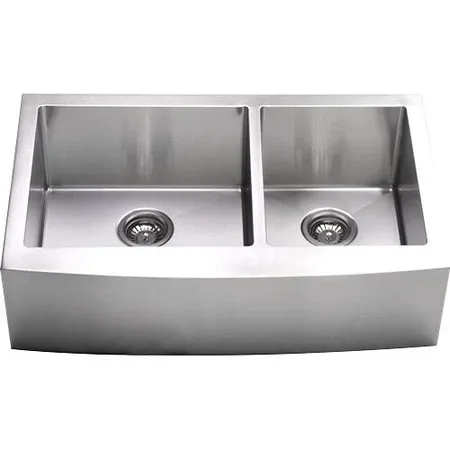Butterfly Kitchen Corner Sink Modern Stainless Steel Double Bowl Handmade Apron Front Farmhouse Design-3320(6040)