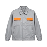 Veste de travail en coton solide à séchage rapide, veste de travail d'ingénierie résistante aux déchirures, veste uniforme de travail à manches longues avec logo personnalisé