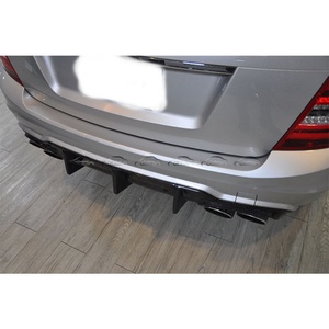 Car Parts Carbon Fiber Rear Lip Bumper Fins Spoiler Winglet <b>Splitter</b> Diffuser for Mercedes W204 C63 2012-2014 - Product Image 2