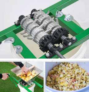 Presse-fruits manuelle classique pour cidre de pomme - Grande taille en acier inoxydable - Rouge - Product Image 4