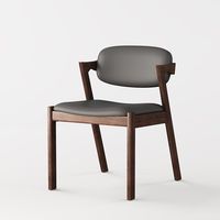 Chaise de repos moderne en bois massif de style nordique, pour la maison, avec un dossier simple et rembourré, idéale pour le café et les loisirs