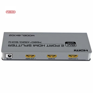 Fjgear ตัวแยกสัญญาณวิดีโอ<span class=keywords><strong>8K</strong></span> 2พอร์ต <span class=keywords><strong>HDMI</strong></span> Ultra HD 7680*4320 @ 60Hz <span class=keywords><strong>8K</strong></span> <span class=keywords><strong>HDMI</strong></span> เอาต์พุต2อินพุต1 <span class=keywords><strong>HDMI</strong></span> ตัวแยกเวอร์ชัน<span class=keywords><strong>2.1</strong></span> - Product Image 2