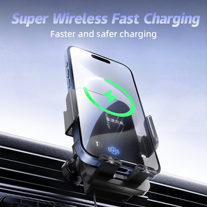 Soporte para teléfono de coche con sujeción automática, <span class=keywords><strong>cargador</strong></span> inalámbrico con sensor inteligente universal, <span class=keywords><strong>cargador</strong></span> de coche inalámbrico rápido de 15W, novedad - Product Image 3