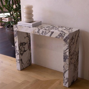 Mobilier de maison moderne et minimaliste <span class=keywords><strong>Table</strong></span> <span class=keywords><strong>console</strong></span> Calacatta pour alto Tables <span class=keywords><strong>console</strong></span> d'entrée de salon en marbre blanc aiguisé - Product Image 6