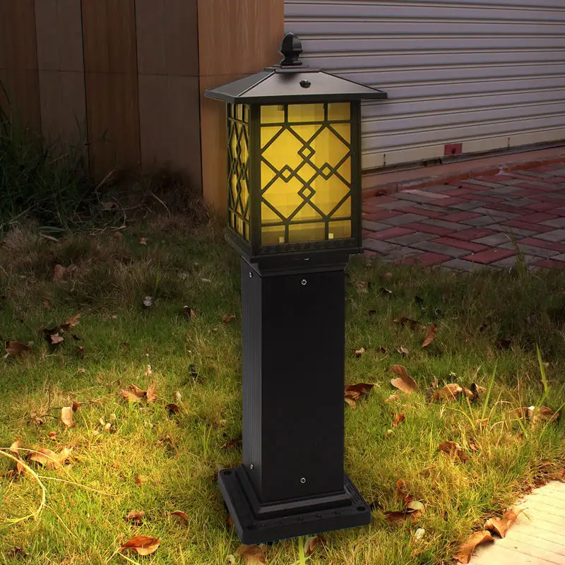 Chinese style outdoor IP65 waterproof garden landscape LED solar lamp for courtyard walkway grass